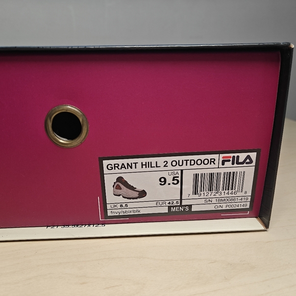 FILA GranHill 2 Outdoor Trail Sneakers New with Box Men’s Navy Grey - Picture 7 of 16